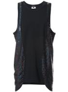Comme Des Garçons Homme Plus Sequin Panel Tank - Black