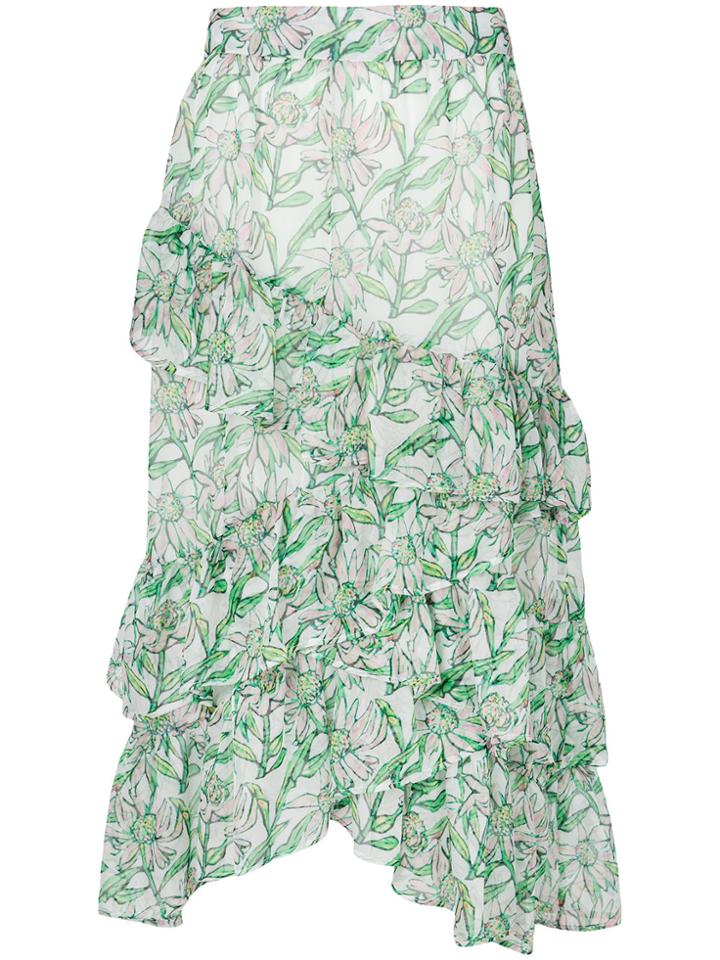 Dodo Bar Or Tiered Floral Print Skirt - Green