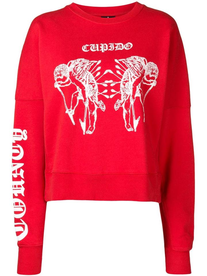 Marcelo Burlon County Of Milan Tattoo Print Sweatshirt - Red