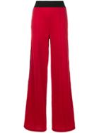 Amen Sequined Side Stripe Palazzo Pants - Red