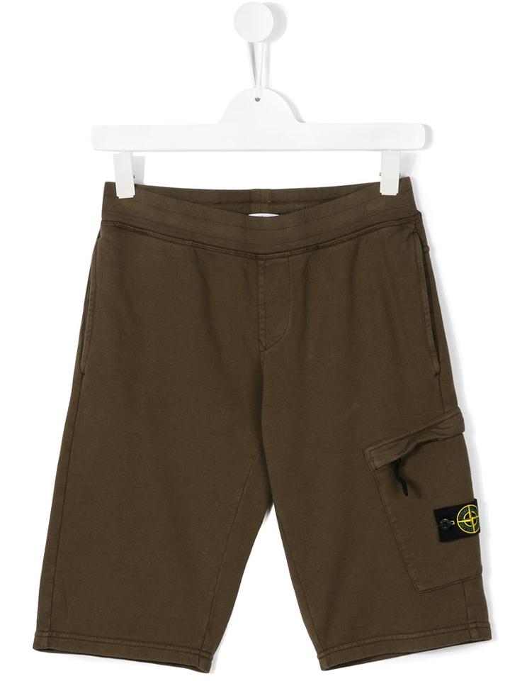 Stone Island Kids Casual Shorts, Boy's, Size: 14 Yrs, Green
