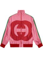 Gucci Interlocking G Technical Jersey Jacket - Pink & Purple