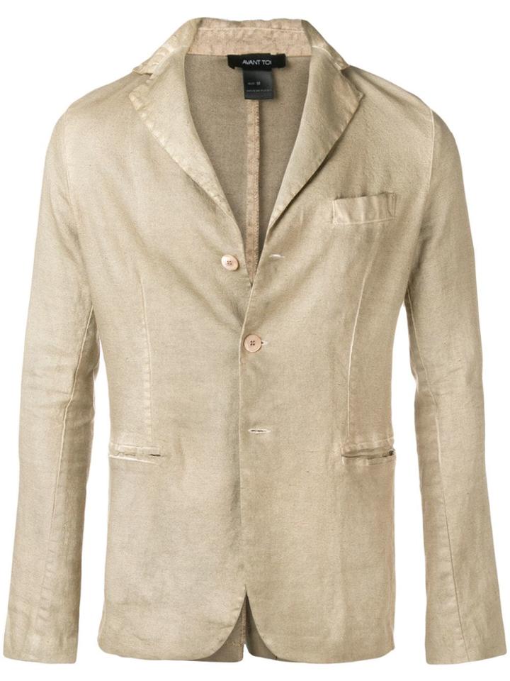 Avant Toi Slim Fit Blazer - Neutrals