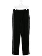 Givenchy Kids Teen Contrast Piping Track Trousers - Black
