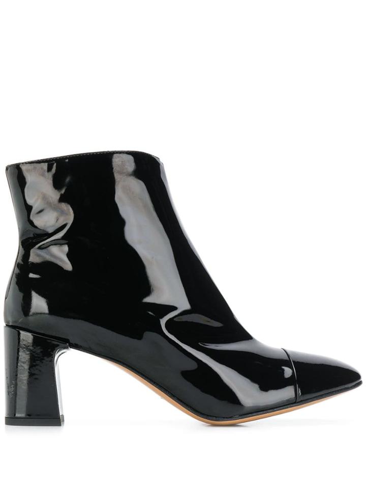 Parallèle Varnished Finish Boots - Black