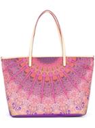 Etro Scarf Print Tote Bag, Pink/purple, Cotton/polyester/pvc