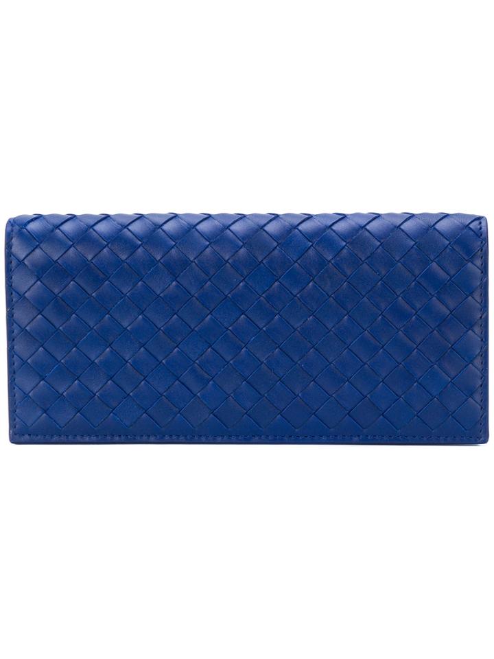 Bottega Veneta Rectangular Bifold Wallet - Blue