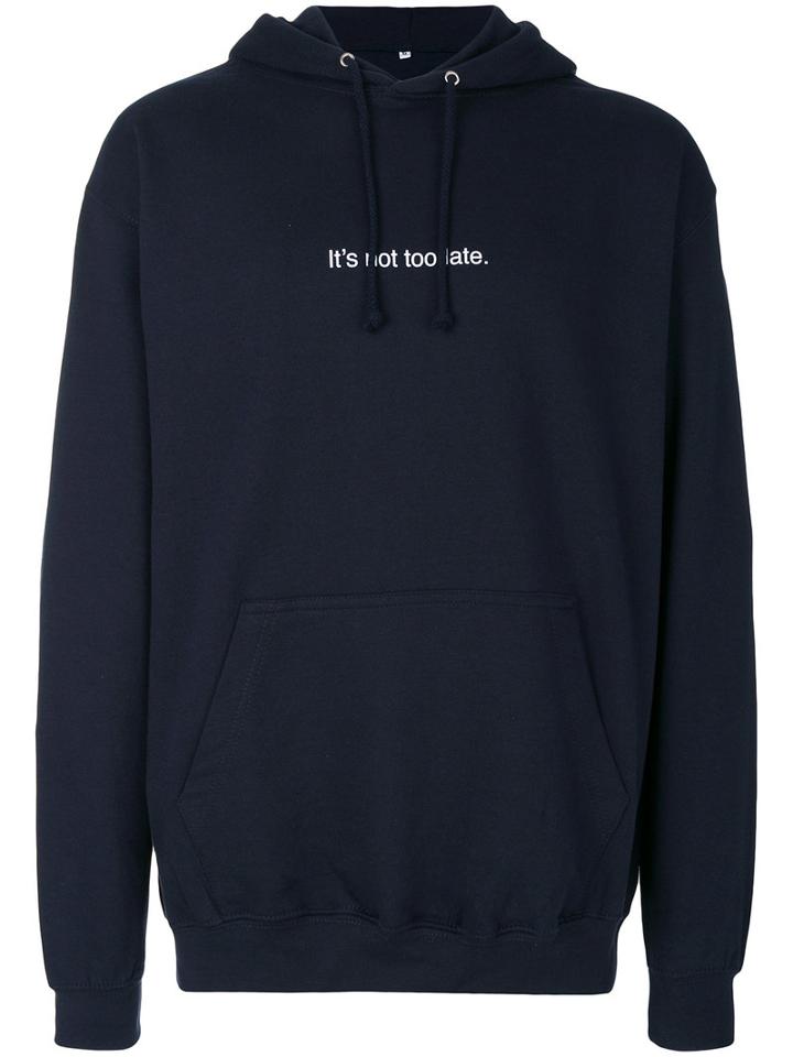 F.a.m.t. - It's Not Too Late Hoodie - Unisex - Cotton/polyester - S, Blue, Cotton/polyester