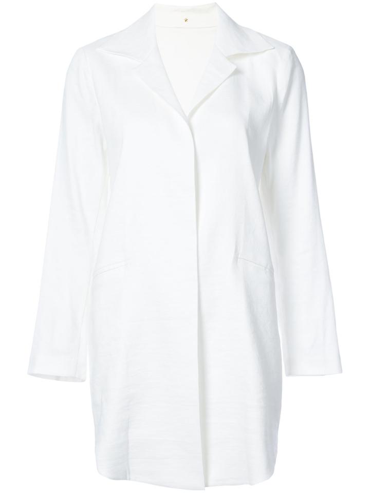 Peter Cohen Patch Pockets Coat - White
