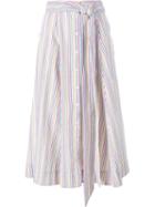 Lisa Marie Fernandez Midi Striped Skirt, Women's, Size: 4, Cotton/polyester