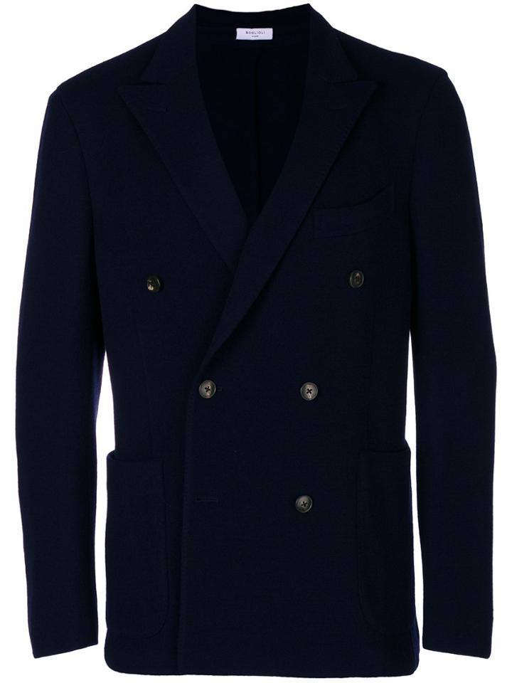 Boglioli Double Breasted Blazer - Blue