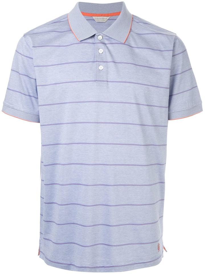 Gieves & Hawkes Striped Polo Shirt - Purple