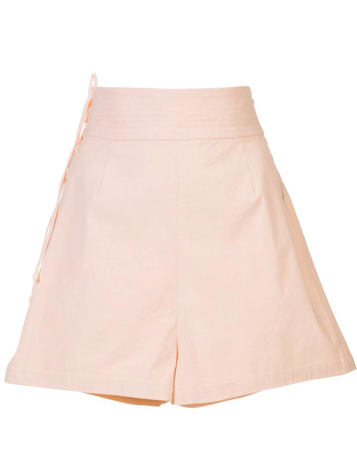 Sea Laced Detail Shorts - Pink & Purple