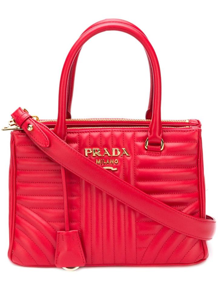 Prada Quilted Galleria Bag - Red