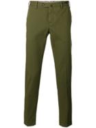 Pt01 Tapered Cropped Trousers - Green