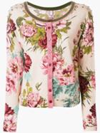 Twin-set Studded Floral Cardigan - Multicolour
