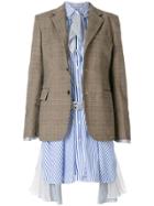 Sacai Blazer Overlay Dress - Blue