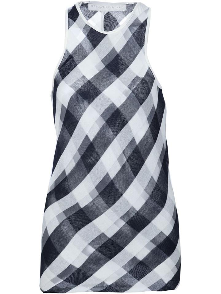 Stella Mccartney Transparent Checks Top, Women's, Size: 36, Black, Cotton