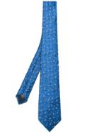 Lanvin Embroidered Tie - Blue