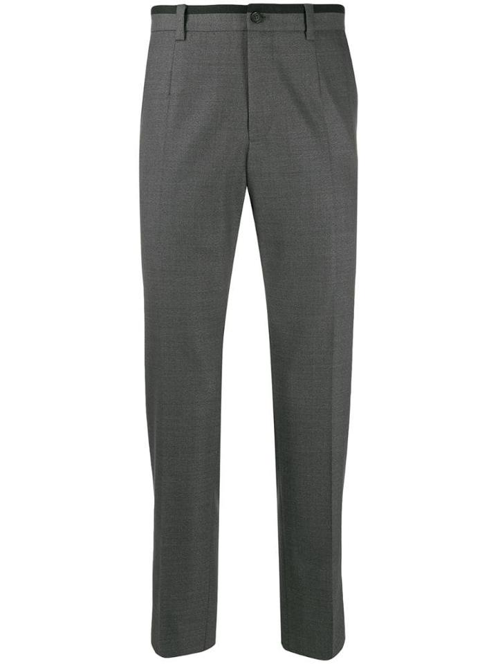 Dolce & Gabbana Contrast Trim Tailored Trousers - Grey