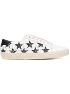 Saint Laurent Sequined Star Trainers - White