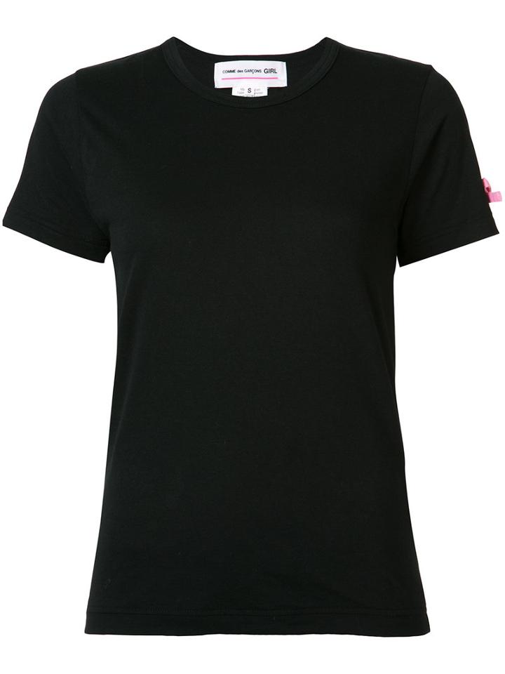 Comme Des Garçons Girl Bow Detail T-shirt, Size: Small, Black, Cotton