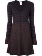 See By Chloé Striped Knitted Dress, Women's, Size: Small, Red, Wool