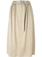 Kenzo Pleated Skirt, Women's, Size: 38, Nude/neutrals, Cupro/viscose/linen/flax/polyester
