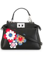 Fendi Micro Peekaboo Crossbody Bag, Women's, Black, Leather