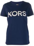 Michael Michael Kors Stud Embellished T-shirt - Blue