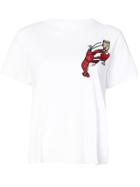 Oscar De La Renta Lobster-appliquéd T-shirt - White