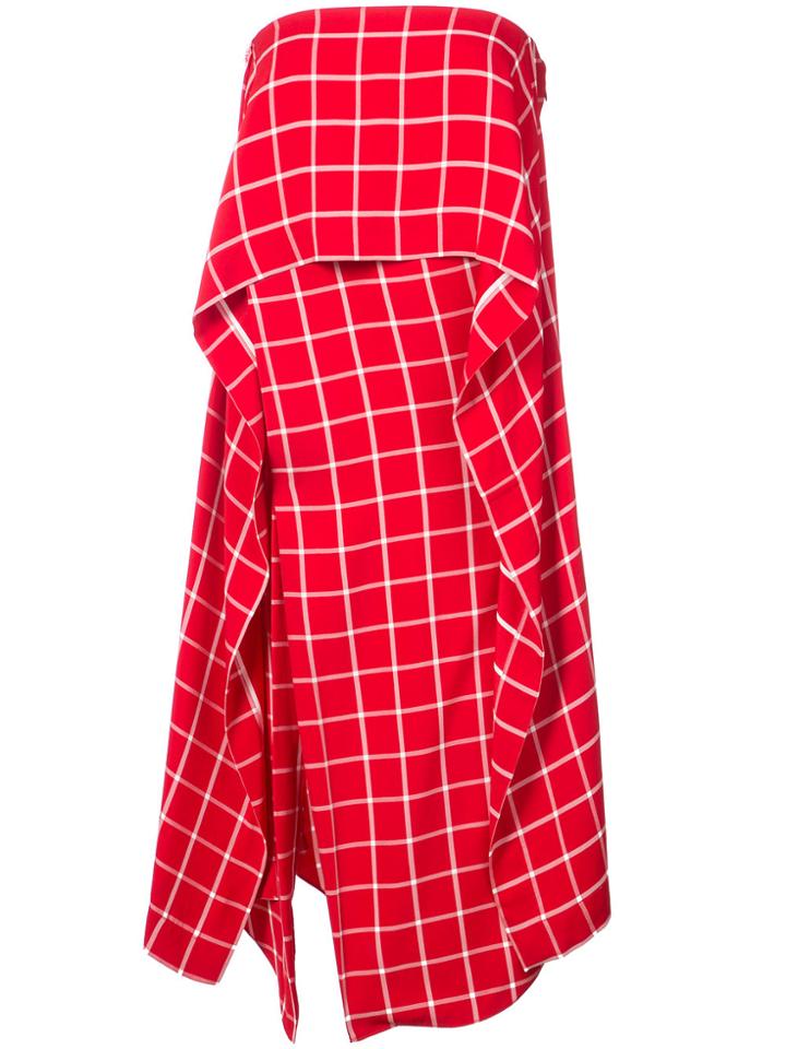Monse Check Layered Mid Dress - Unavailable