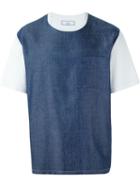 Ami Alexandre Mattiussi Colour Block T-shirt, Men's, Size: Xxl, Blue, Cotton