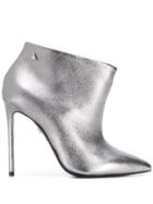 Grey Mer Metallic Ankle Boots - Silver
