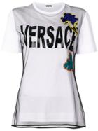 Versace Embroidered Flower T-shirt - White