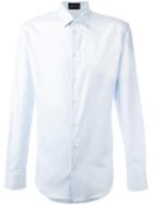 Emporio Armani Classic Plain Shirt, Men's, Size: 39, Blue, Cotton