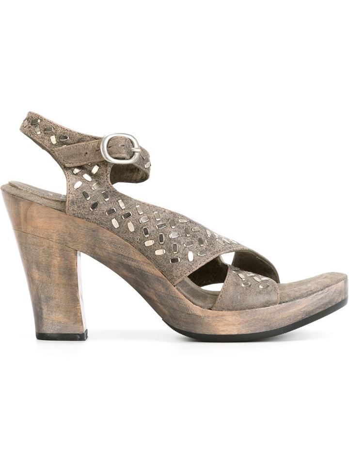 Calleen Cordero Embellished Chunky Heel Sandals