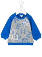 Logo Print Sweatshirt - Kids - Cotton - 12 Mth, Blue, Kenzo Kids