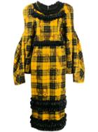 Comme Des Garçons Check Print Dress - Yellow