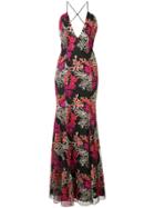 Jay Godfrey Floral Embroidered Gown - Black
