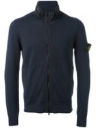 Stone Island High Neck Zipped Sweatshirt - Blue