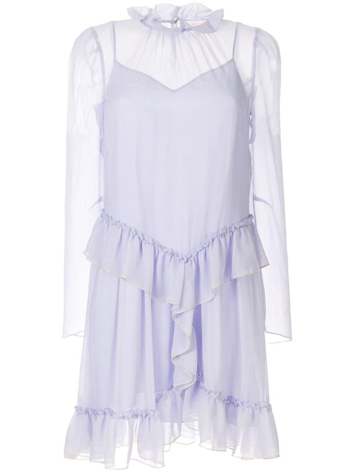 See By Chloé Ruffle Trim Dress - Purple