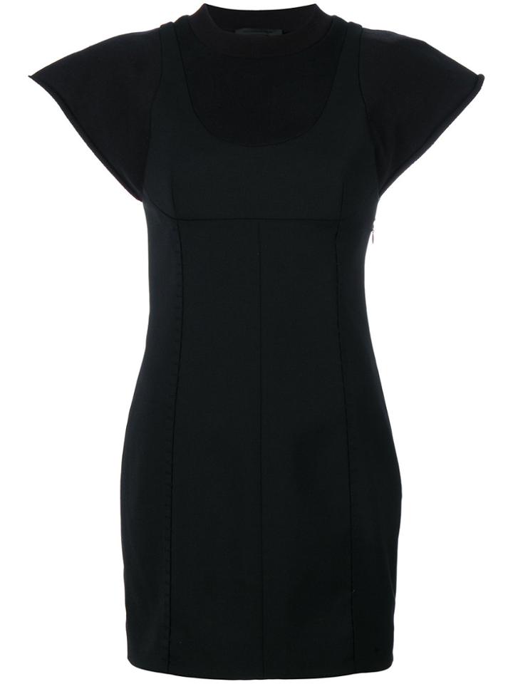 Alexander Wang Cap Sleeve Fitted Dress - Black