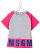 Msgm Kids Logo Print T-shirt, Girl's, Size: 10 Yrs, Grey