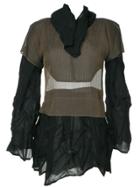 Issey Miyake Vintage Layered Pleated Dress - Black