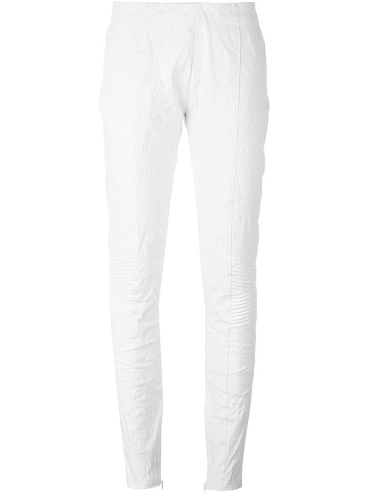 A.f.vandevorst 161 Path Trousers, Women's, Size: 36, White, Cotton/spandex/elastane