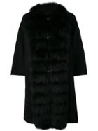 Ermanno Scervino Fur Collar Cape - Black