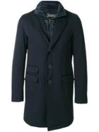 Herno Padded Single-breasted Coat - Blue
