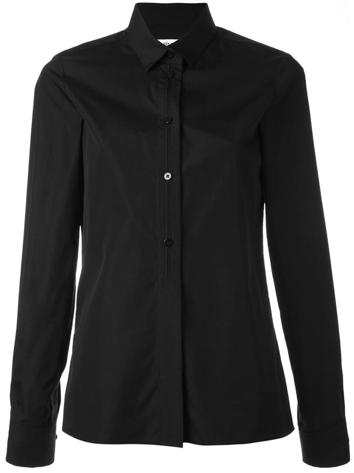 Maison Margiela Placket Detail Shirt, Women's, Size: 42, Black, Cotton