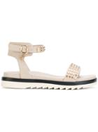 Armani Jeans Ridged Sole Sandals - Nude & Neutrals